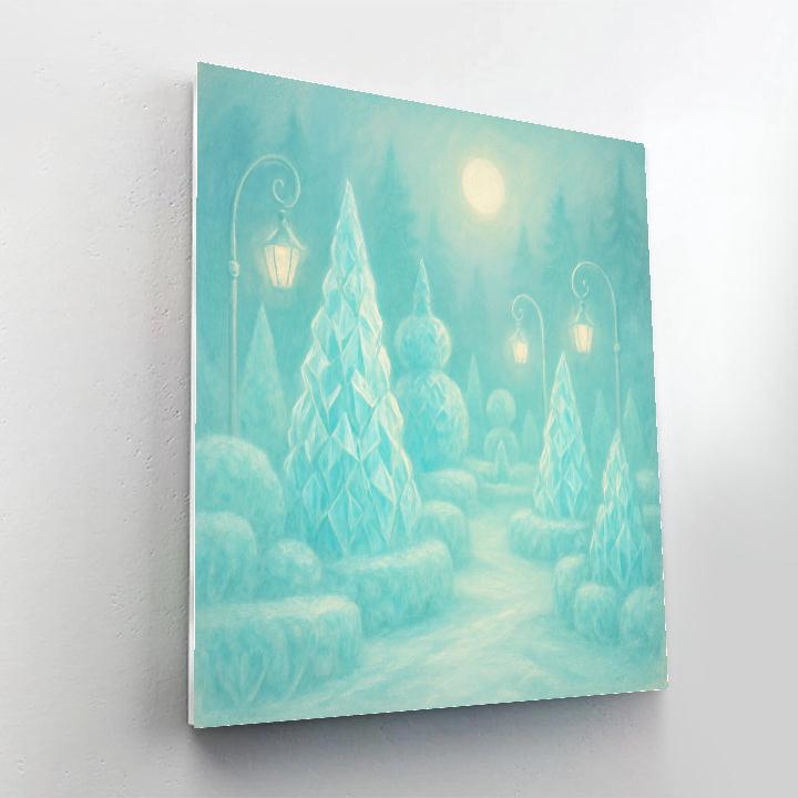 Lanterned Ice Garden Retreat paint by color