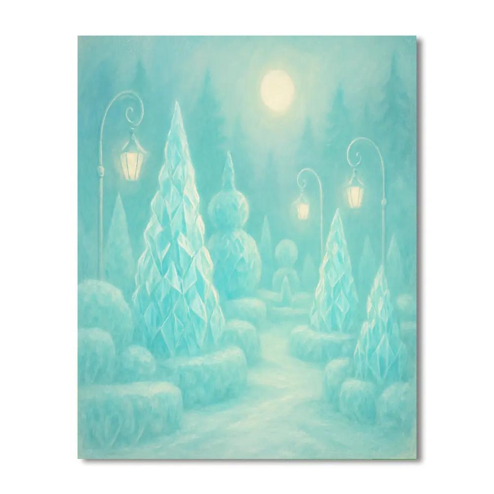 Lanterned Ice Garden Retreat paint by color