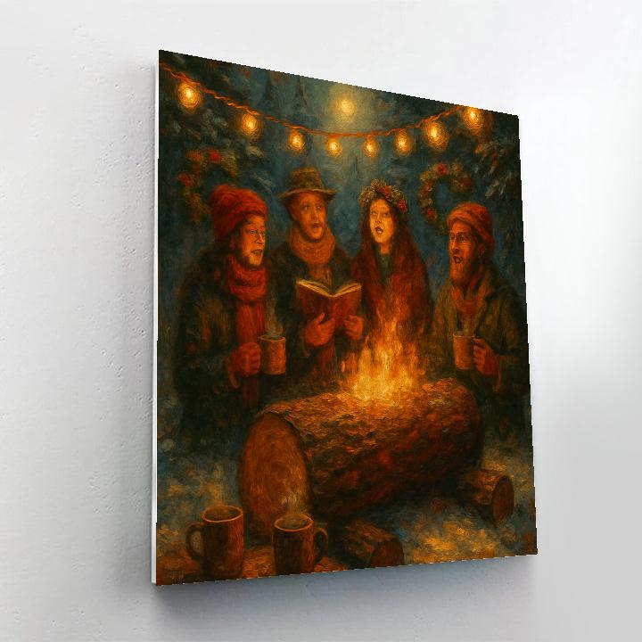 Yule Log Evening Gathering DIY paint by numbers