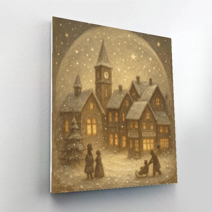 Snow Globe Town Afternoon Paint by numbers art