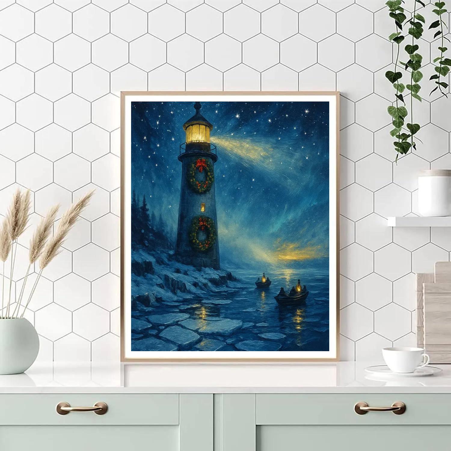 Polar Lantern Lighthouse Watch Paint by numbers art
