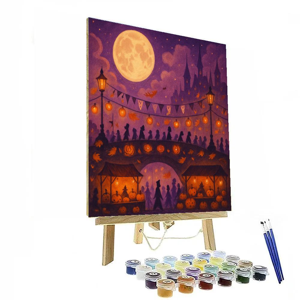 Lanternwind Bridge Festival Paint by numbers art