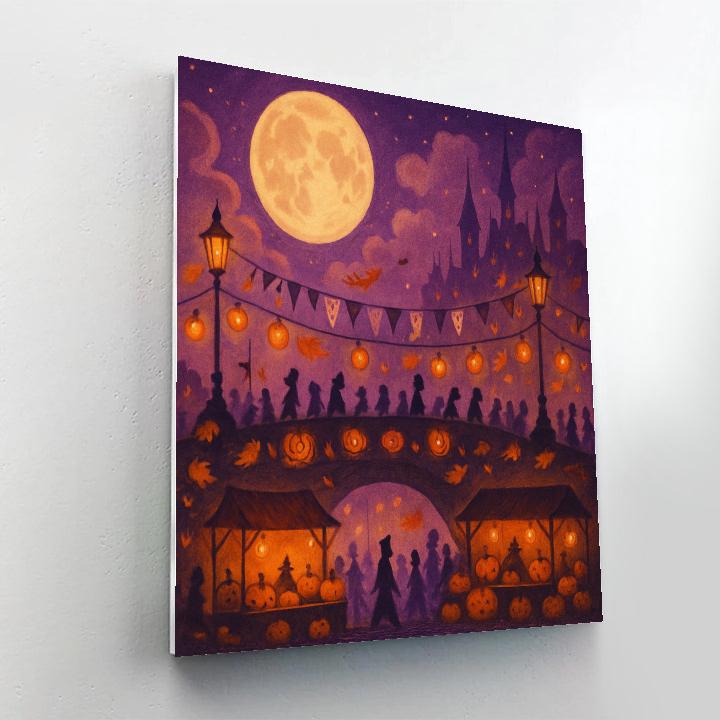 Lanternwind Bridge Festival Paint by numbers art