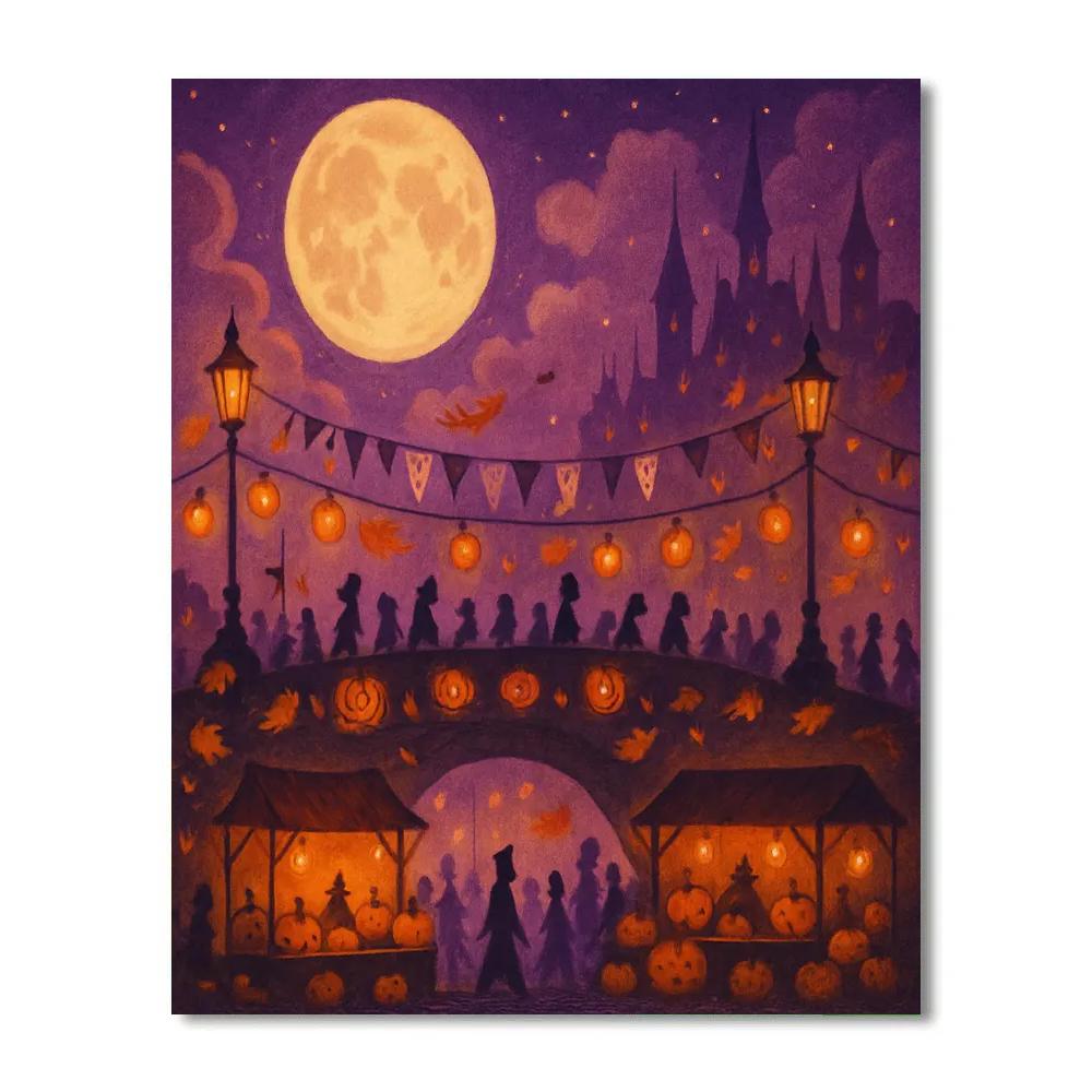 Lanternwind Bridge Festival Paint by numbers art