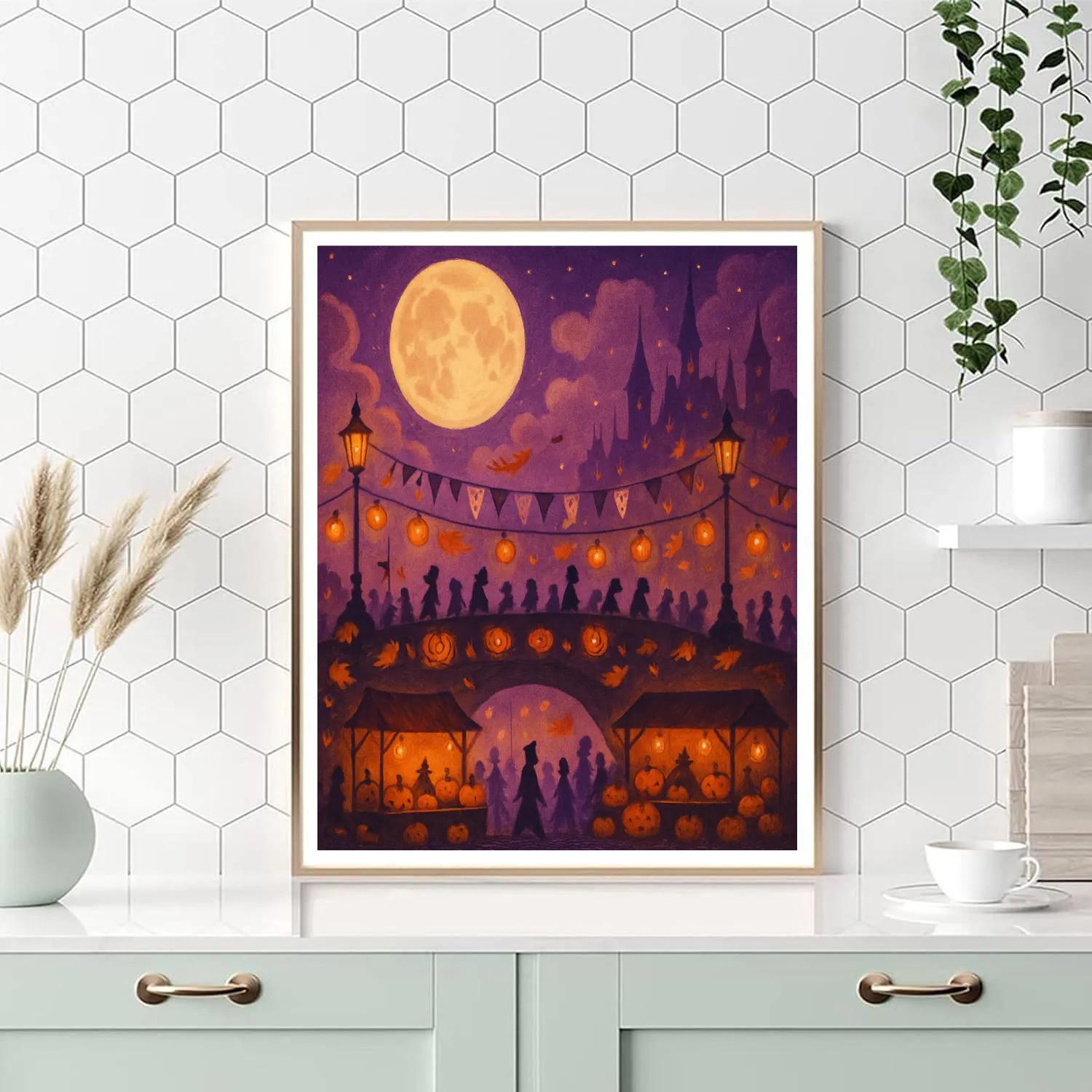 Lanternwind Bridge Festival Paint by numbers art