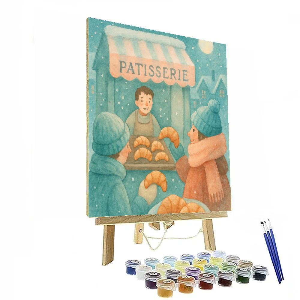 Mittens And Moon Patisserie Numbered painting kits