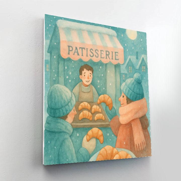 Mittens And Moon Patisserie Numbered painting kits