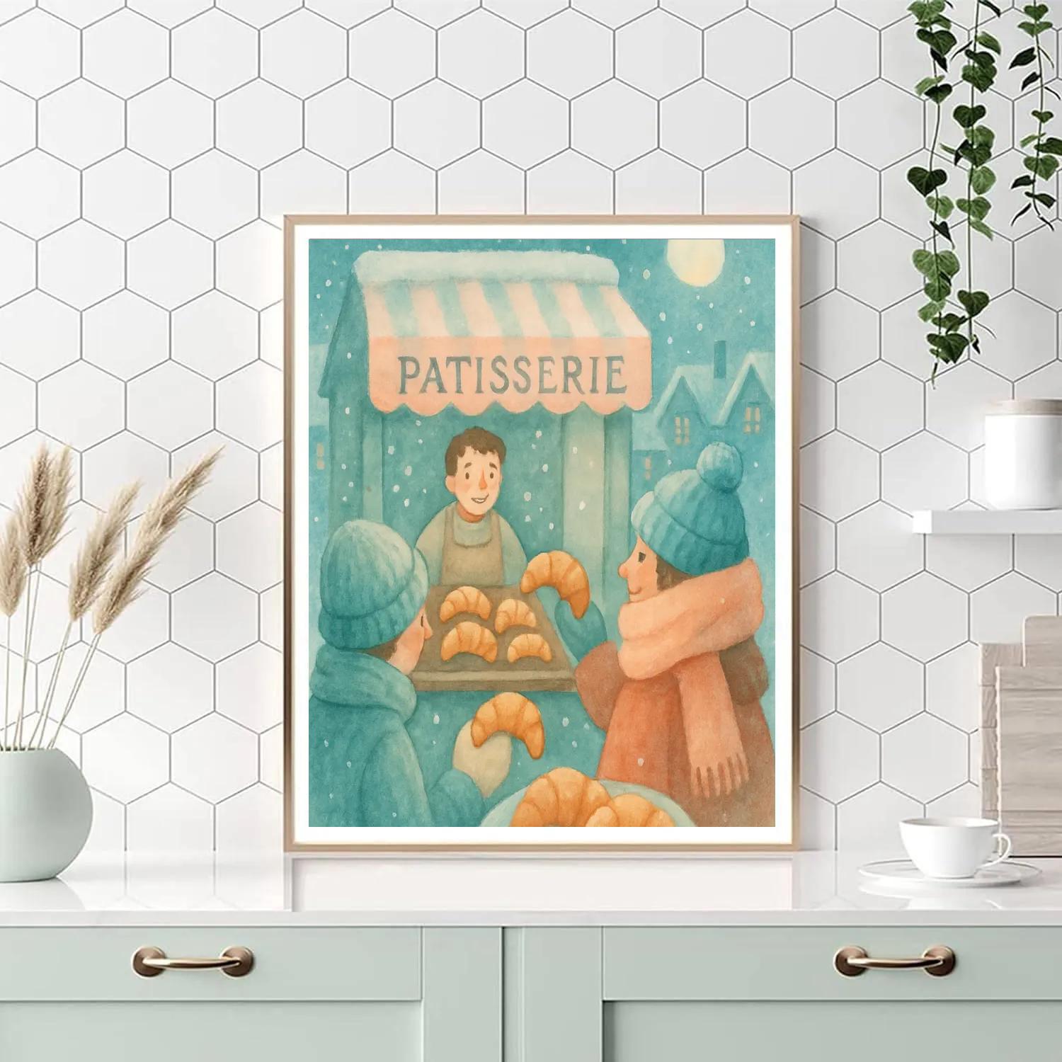Mittens And Moon Patisserie Numbered painting kits