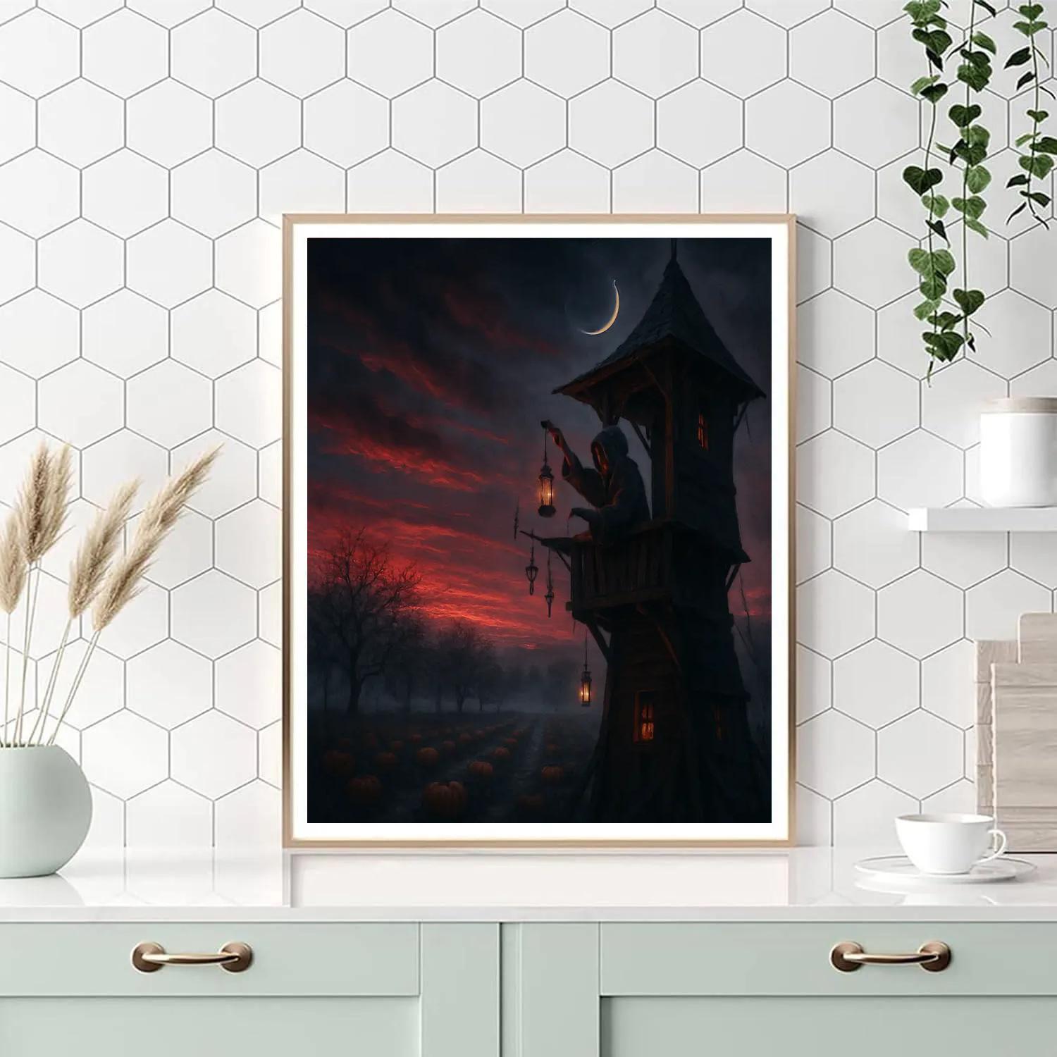 Gloaming Orchard Watchtower Paint by numbers kits