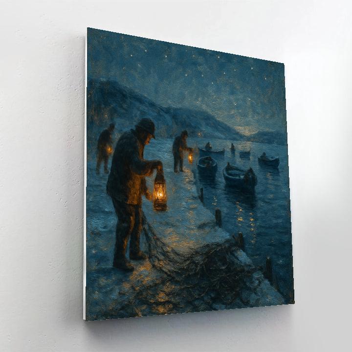 Fishermens Yuletide Lanterns paint by color