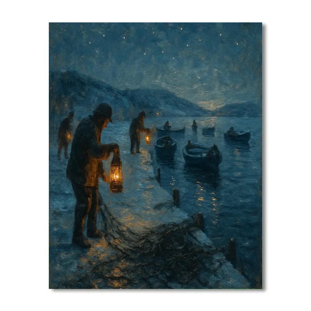 Fishermens Yuletide Lanterns paint by color