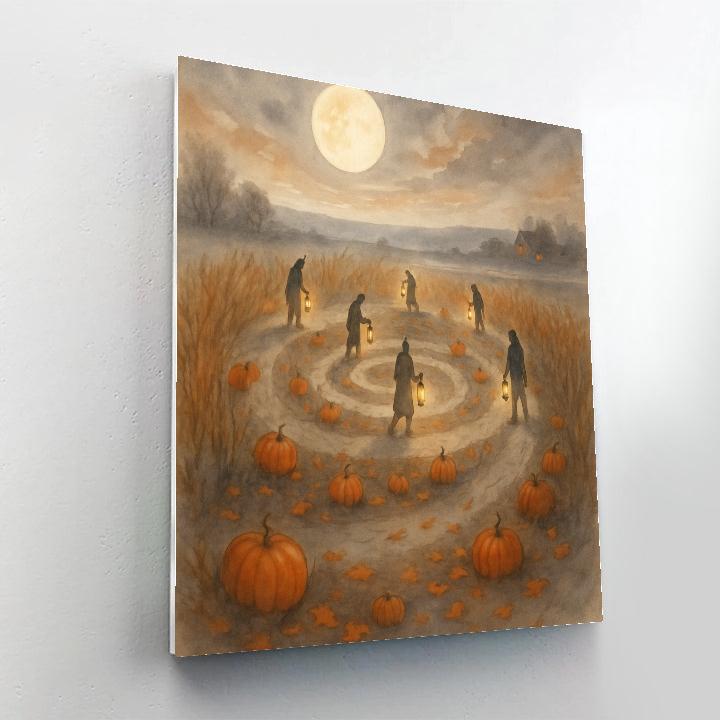 The Harvest Spiral Walk painting number kit
