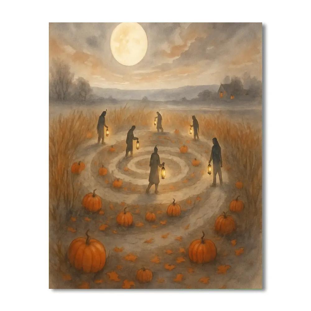 The Harvest Spiral Walk painting number kit