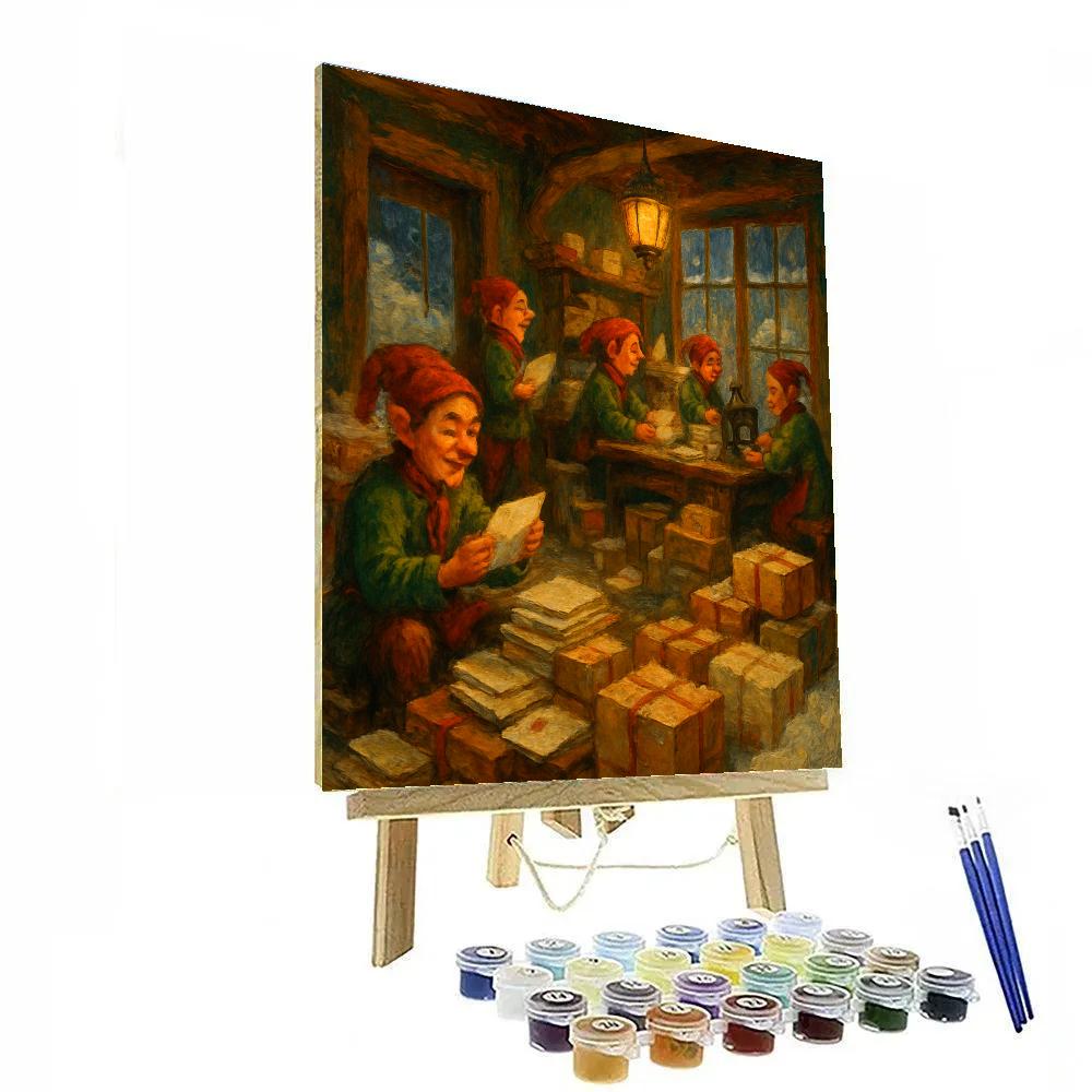 Winter Post Office Midnight Rush Paint by numbers kits