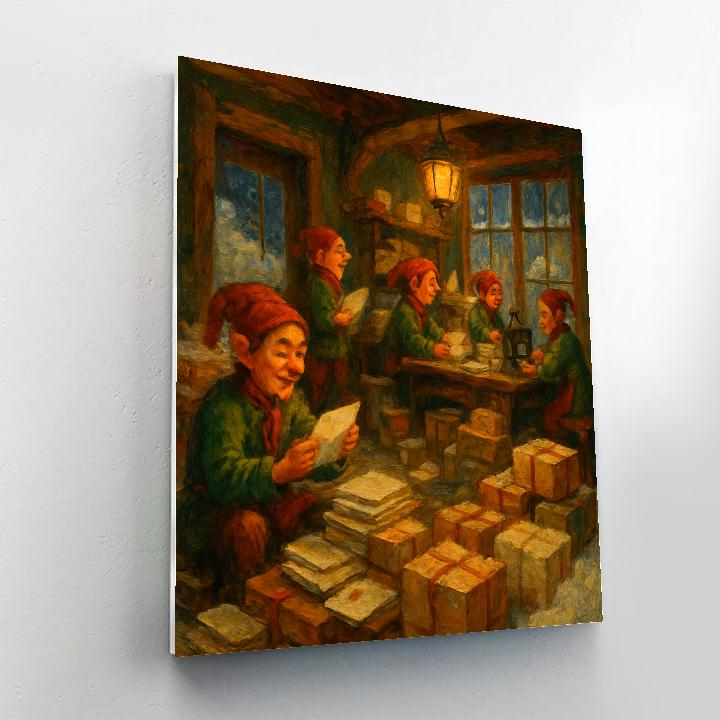 Winter Post Office Midnight Rush Paint by numbers kits