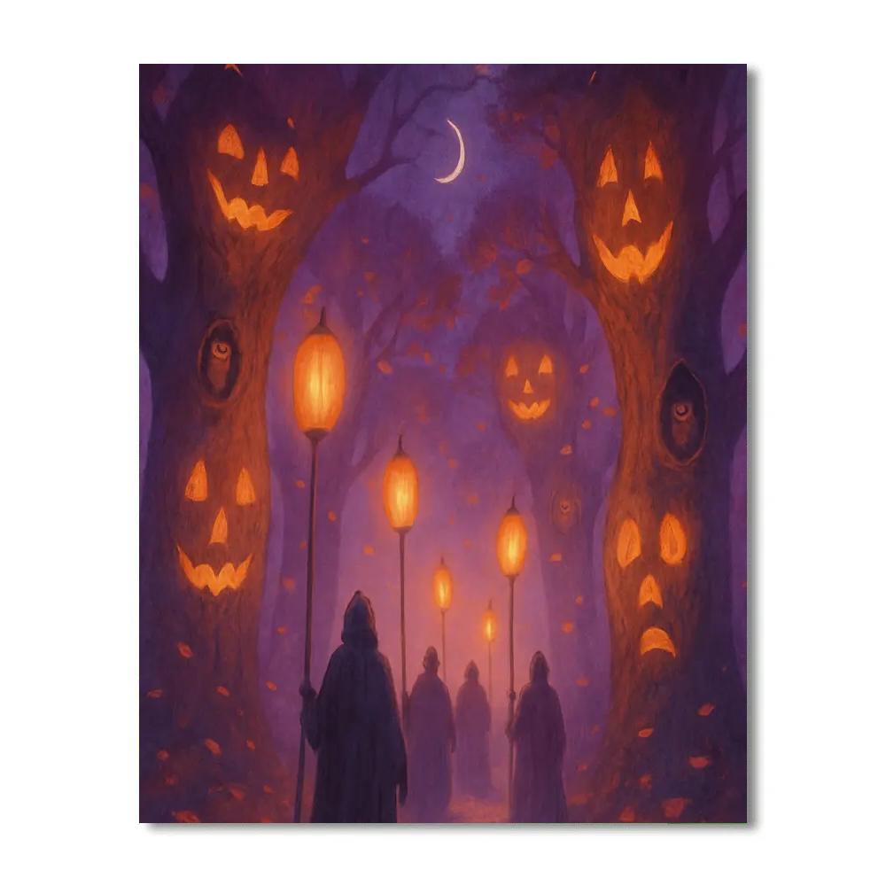 Lanternwood Hollow Procession paint by numbers