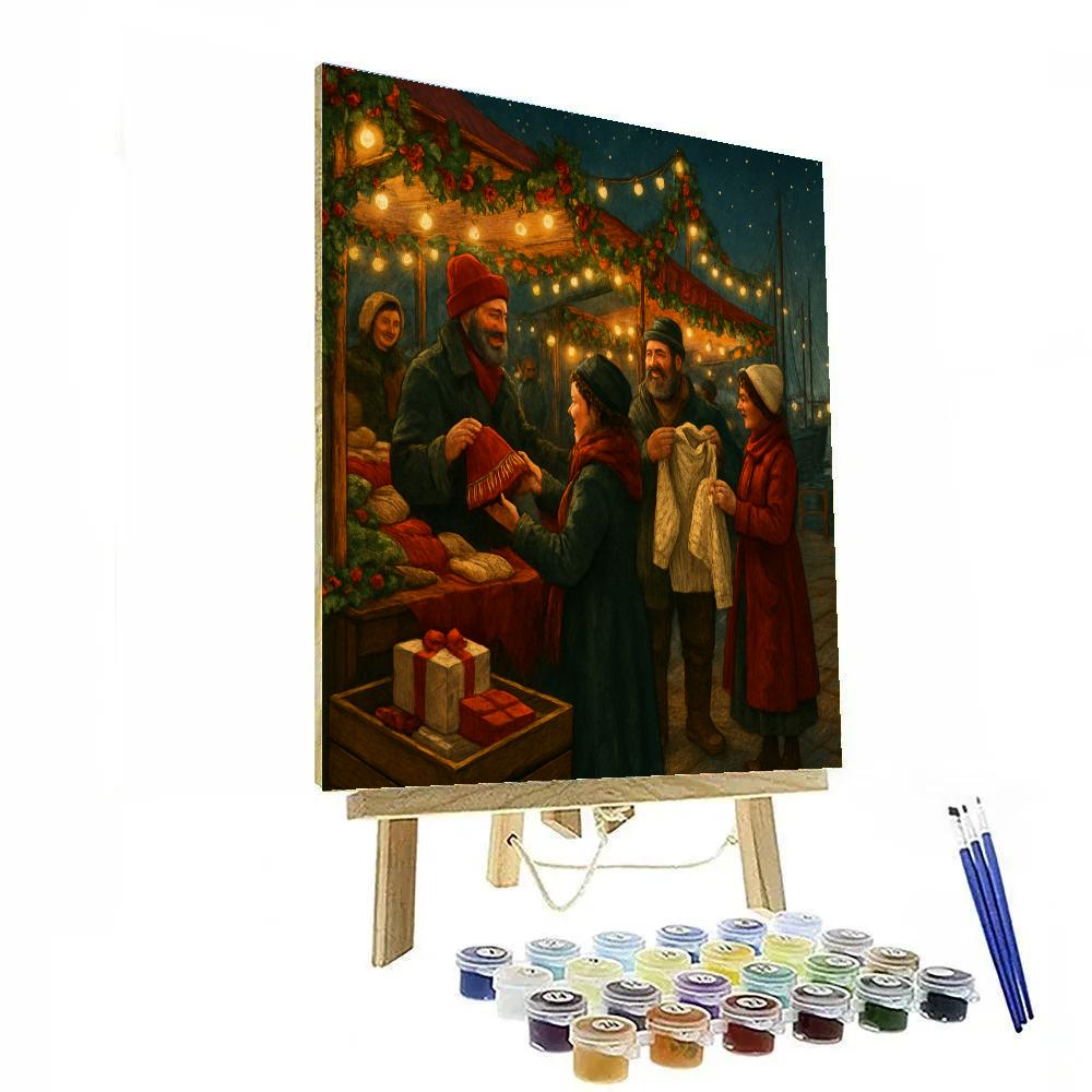 Holly Harbor Evening Market paint by number