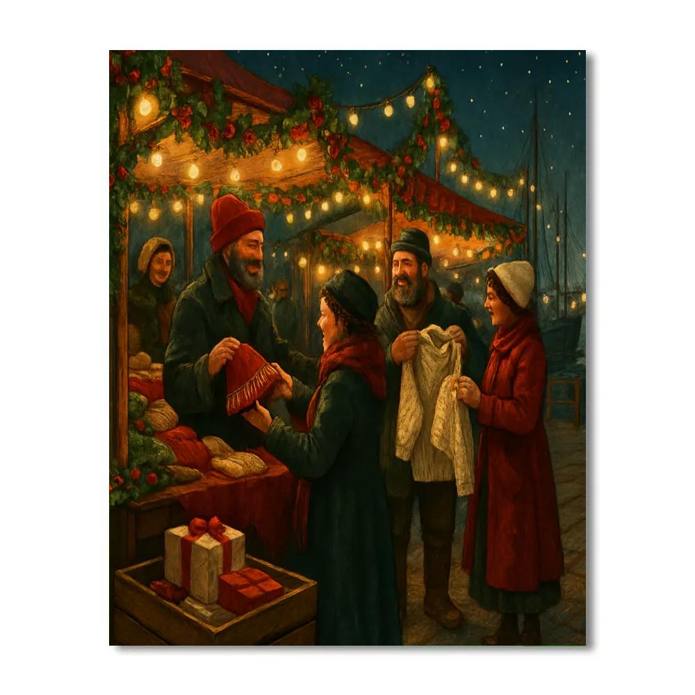 Holly Harbor Evening Market paint by number