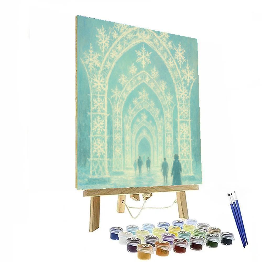 Snowflake Lantern Cathedral Numbered painting kits