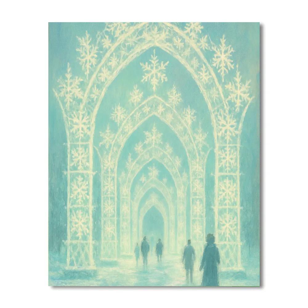 Snowflake Lantern Cathedral Numbered painting kits