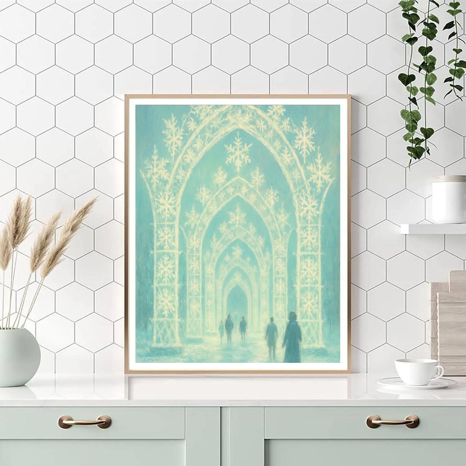 Snowflake Lantern Cathedral Numbered painting kits