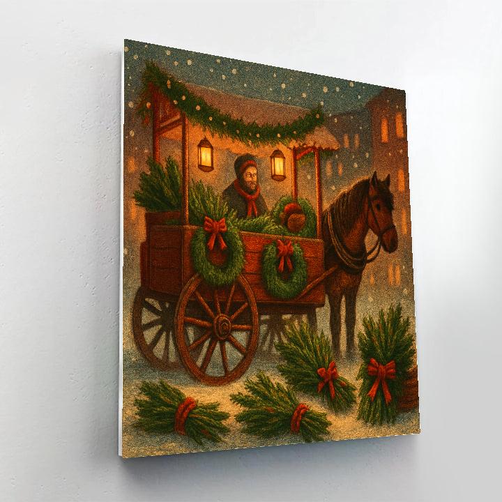 Scented Pine Wagon Evening paint by number