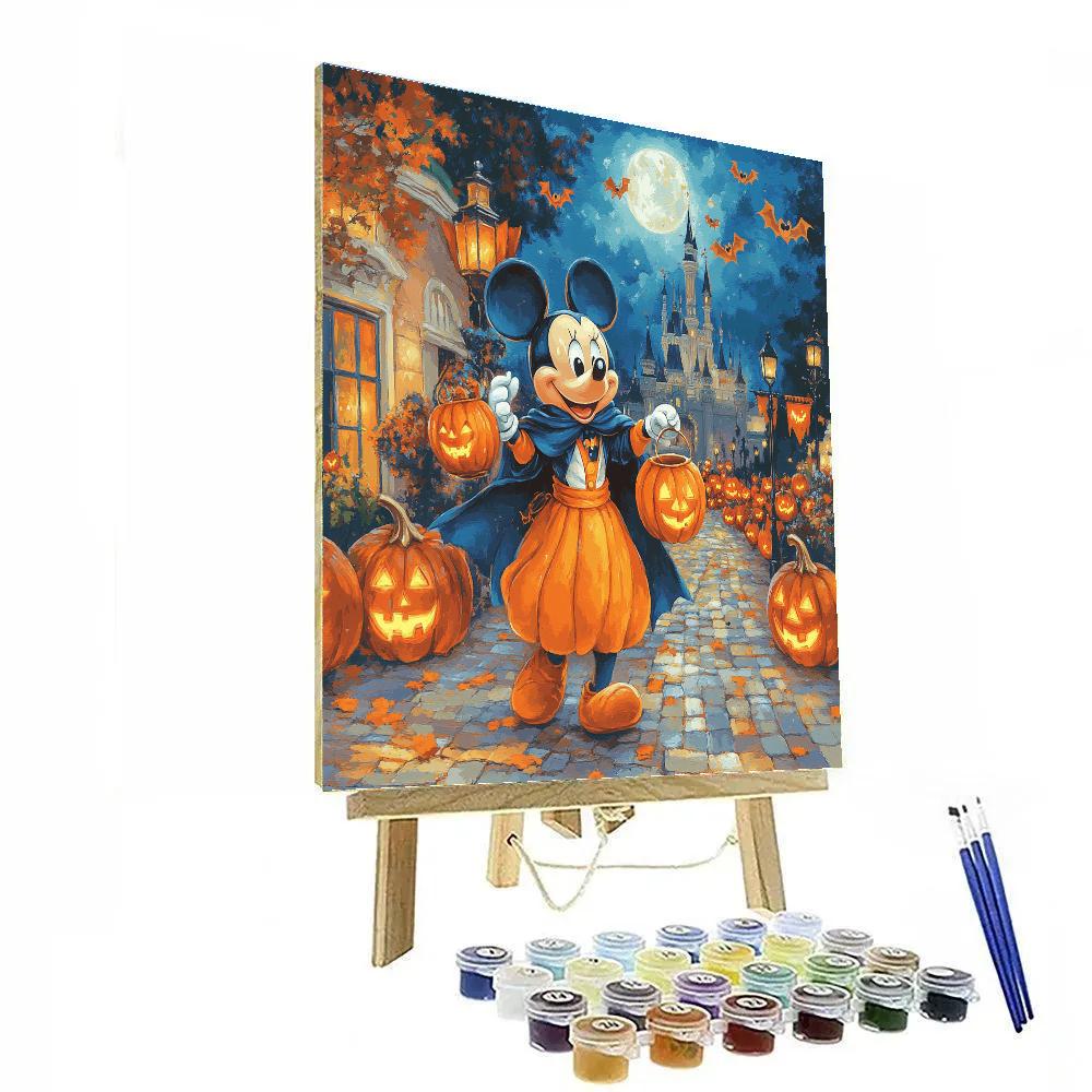 Midnight Pumpkin Parade With Mickey DIY paint by numbers
