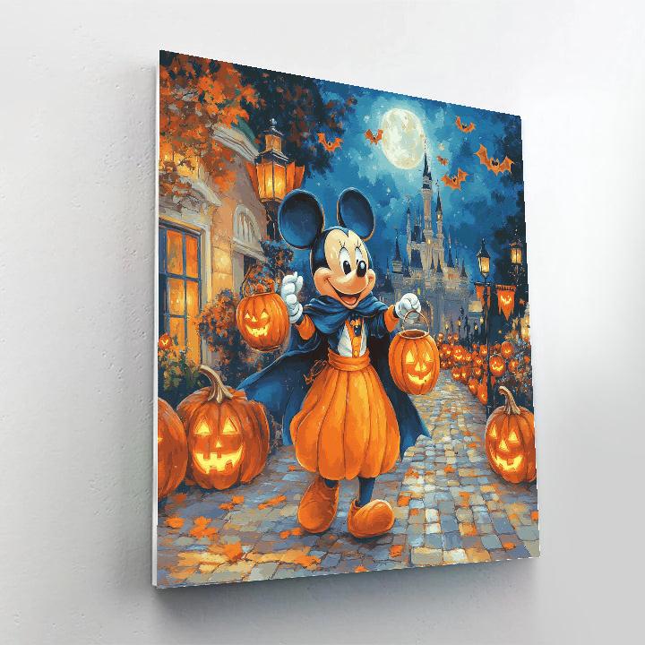 Midnight Pumpkin Parade With Mickey DIY paint by numbers