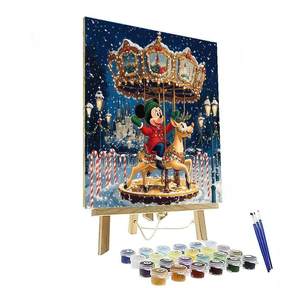 Disney Holiday Carousel paint by number