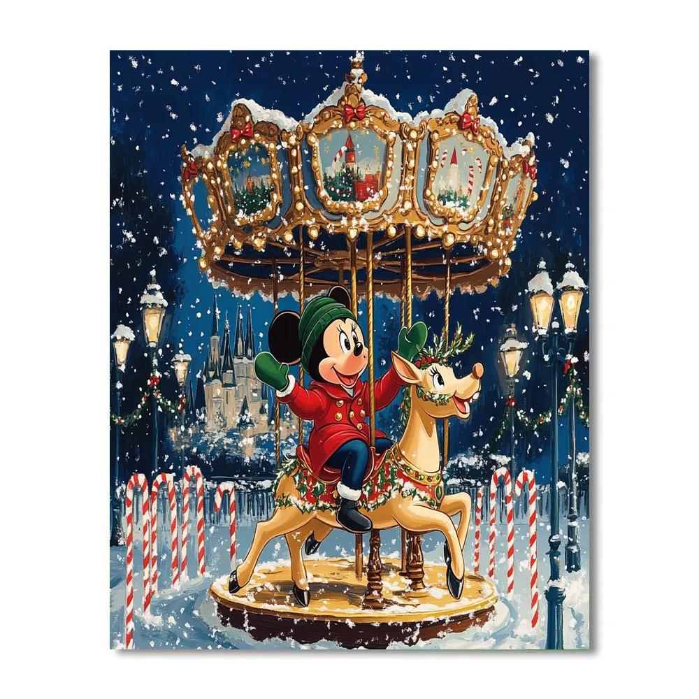 Disney Holiday Carousel paint by number