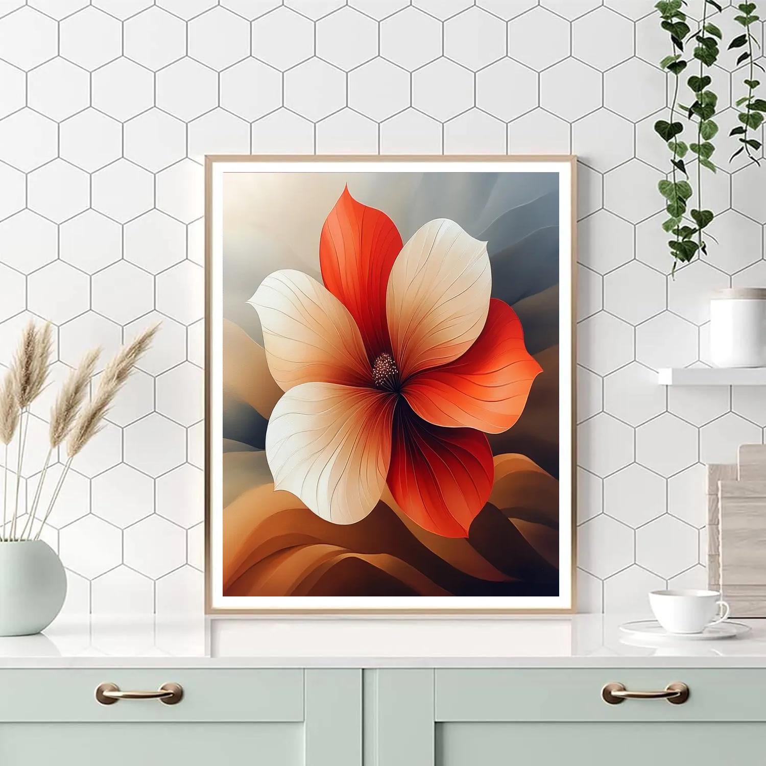 Georgia OKeeffe Inspired Desert Flowers paint by number
