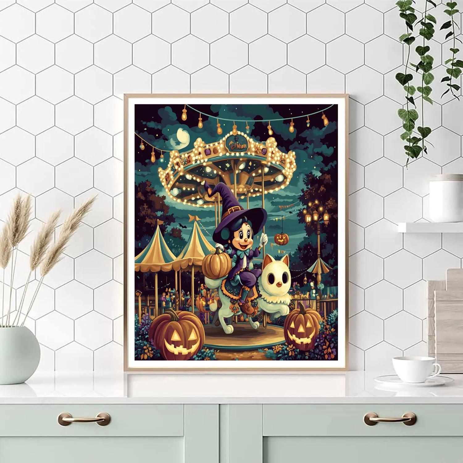 Haunted Carousel Melody Featuring Minnie Painting by numbers kit