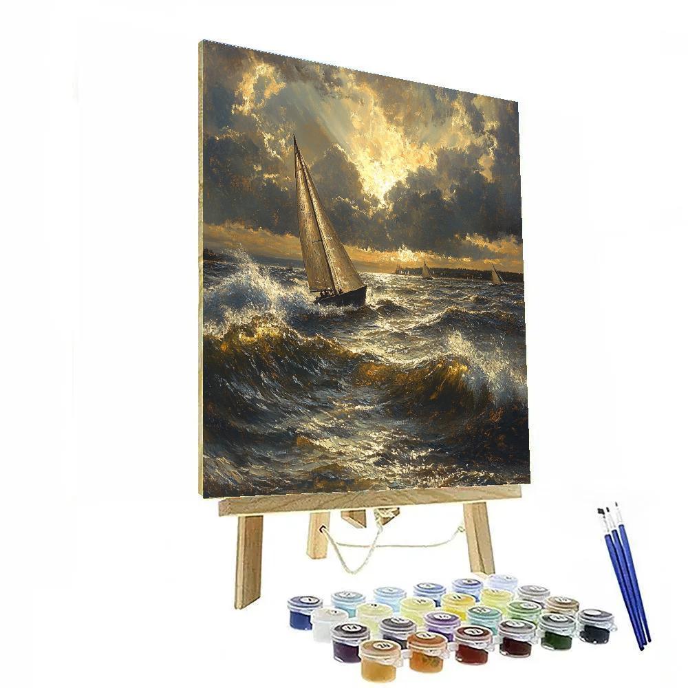 J.M.W. Turner Inspired Ocean Storm paint by number