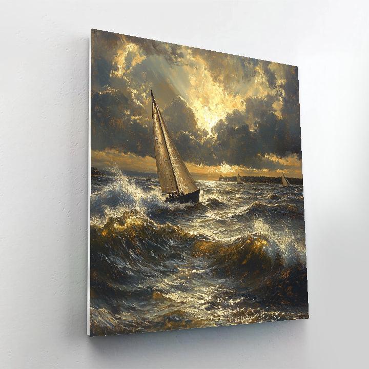 J.M.W. Turner Inspired Ocean Storm paint by number