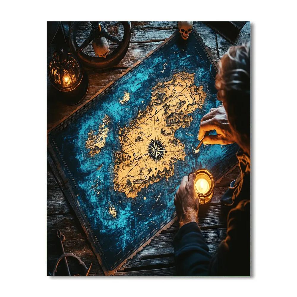 Cursed Map Of The Spooky Isles paint by color
