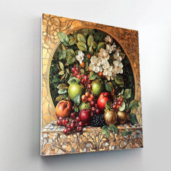 Gustave Klimt Inspired Orchard Still Life paint by numbers