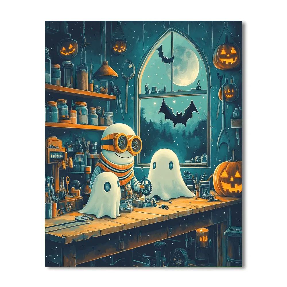 Gadget Ghost Workshop At Twilight Painting by numbers kit