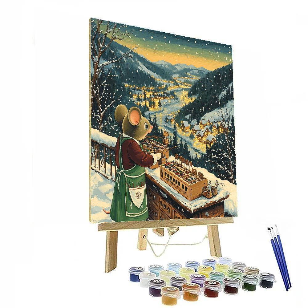 Merry Mountain Toy Workshop Number painting