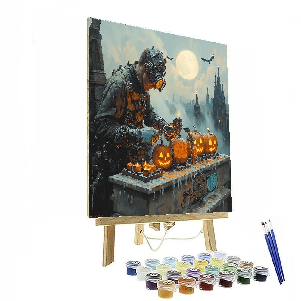 Graveyard Mechanic Haunted Clockwork DIY paint by numbers