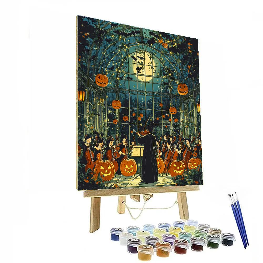 Spooky Symphony In The Enchanted Conservatory paint by numbers