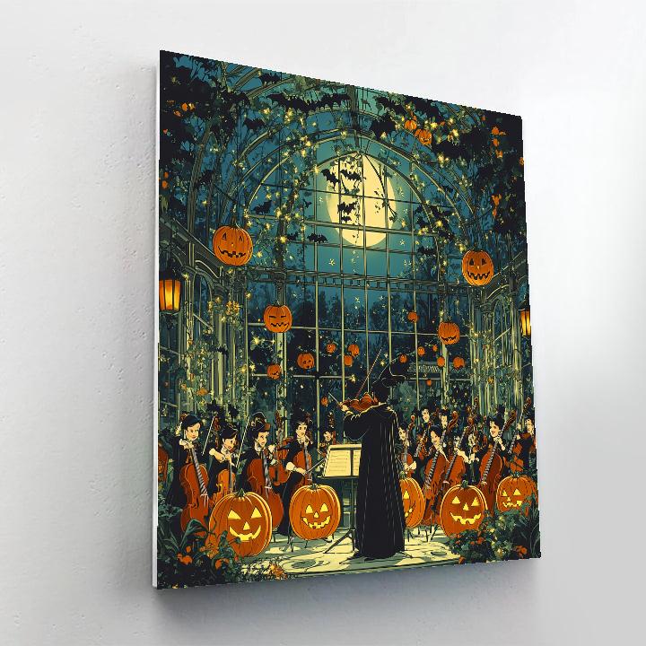 Spooky Symphony In The Enchanted Conservatory paint by numbers