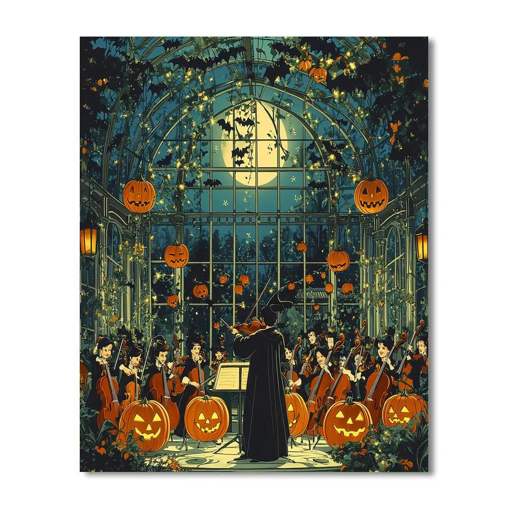 Spooky Symphony In The Enchanted Conservatory paint by numbers