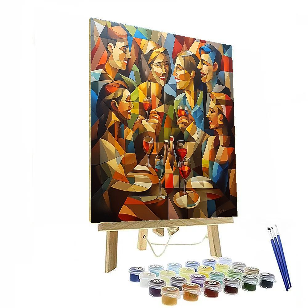 Picasso Inspired Abstract Friends Gathering paint by number