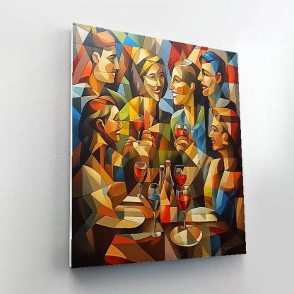 Picasso Inspired Abstract Friends Gathering paint by number