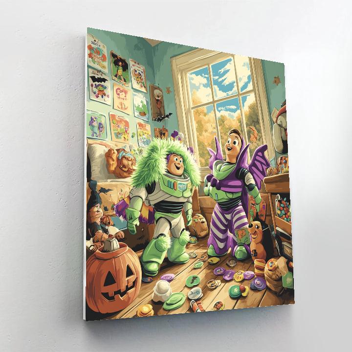 Toybox Monsters Costume Swap With Buzz Paint by numbers art