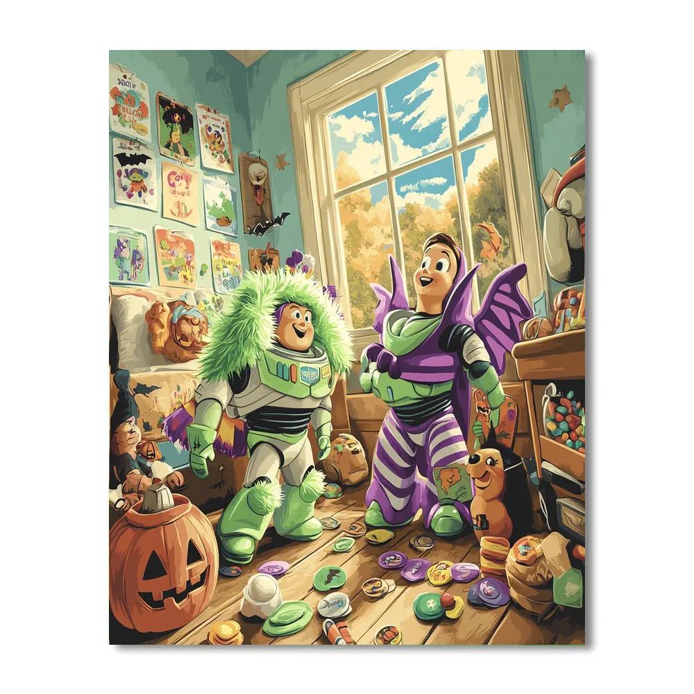 Toybox Monsters Costume Swap With Buzz Paint by numbers art