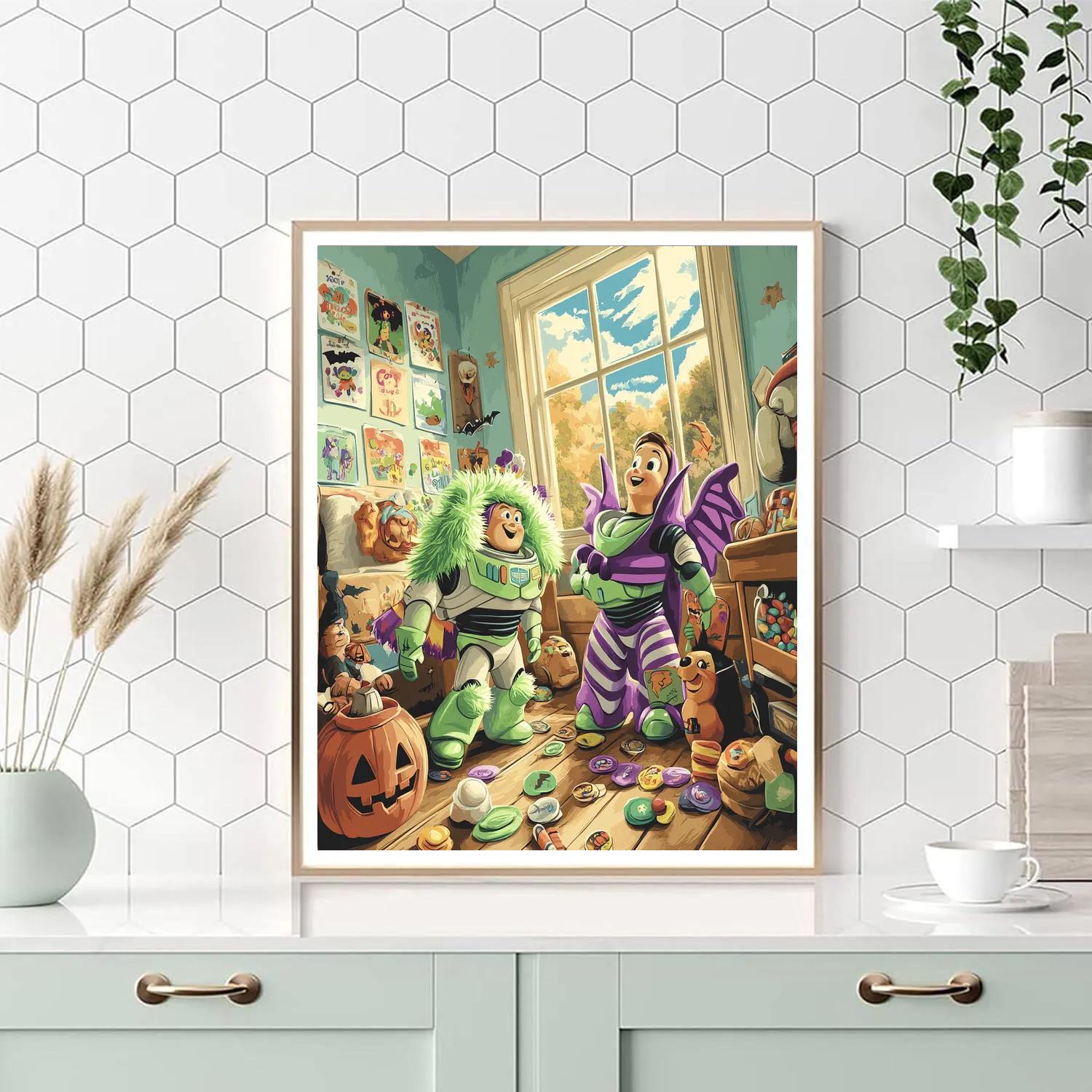 Toybox Monsters Costume Swap With Buzz Paint by numbers art