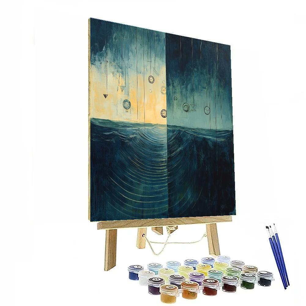 Max Ernst Inspired Ocean Of Silent Clocks paint by numbers