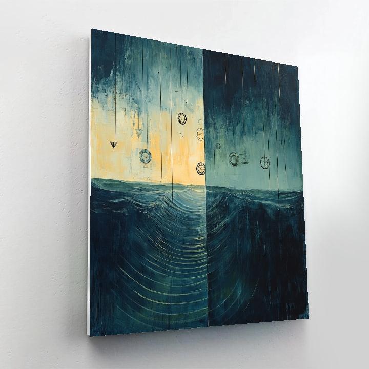 Max Ernst Inspired Ocean Of Silent Clocks paint by numbers