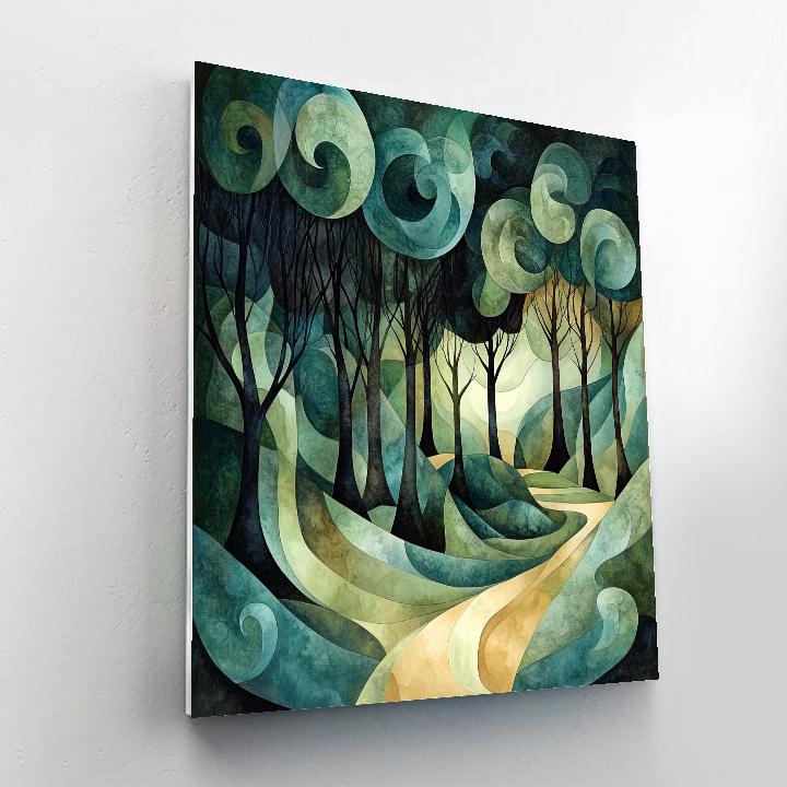 Max Ernst Inspired Dreamlike Forest Shadows DIY paint by numbers